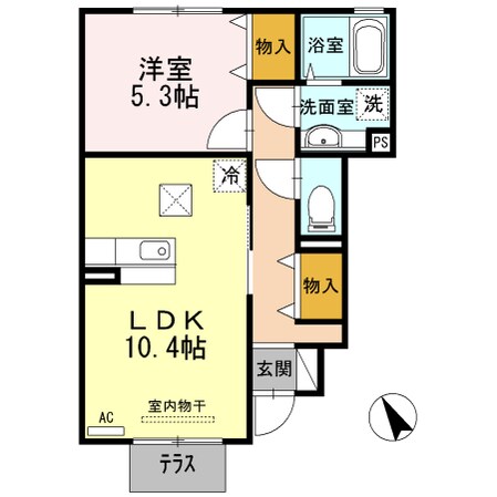 英賀保駅 徒歩16分 1階の物件間取画像